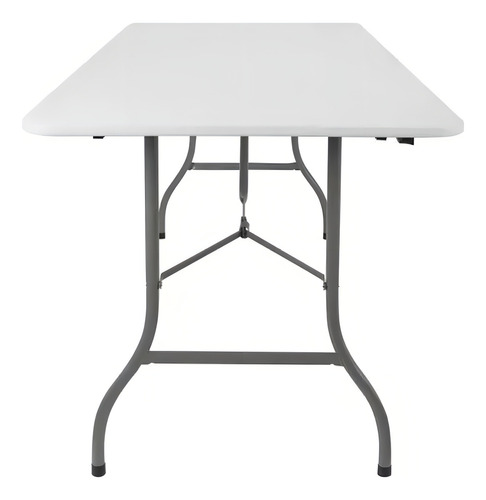 Mesa Dobrável Retângular Portátil Vira Maleta 1,83m Branca