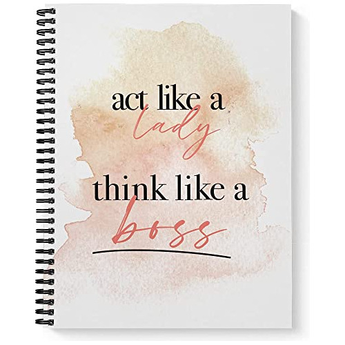 Cuaderno Espiral Motivacional  Like Boss  De 8.5  X 11 ...