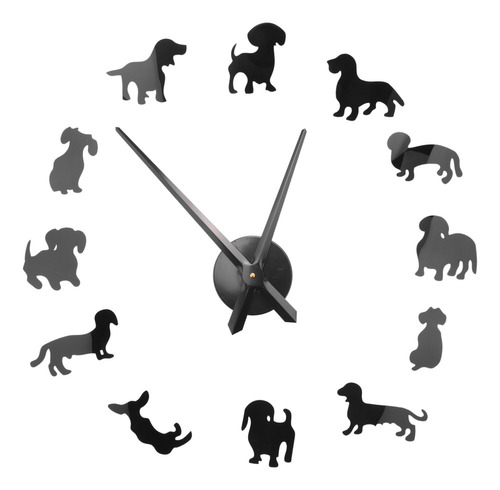 Reloj De Pared Gigante Sin Marco For Perros Y Mascotas, Rel