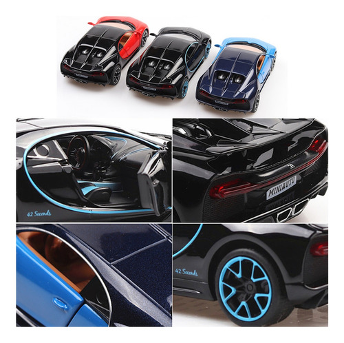 Bugatti Chiron Miniatura Metal Coche Adornos Coleccionables