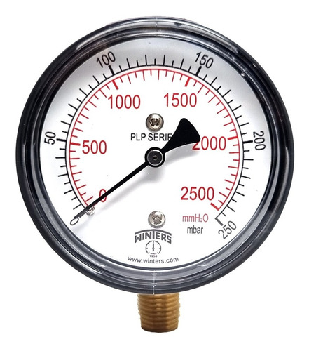 Manómetro Baja Presión - Rosca 1/4  Inf Winters Plp