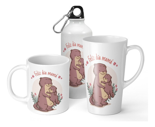 Set De Taza + Botella + Conica Dia De Las Madres Modelo 5