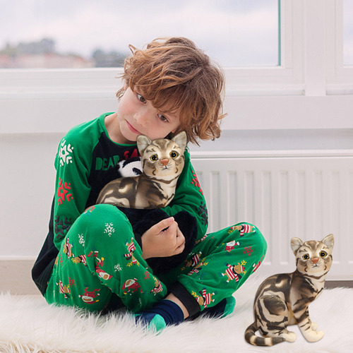 Lindos Gatos De Simulación De 27 Cm, Juguetes De Peluche, Mu