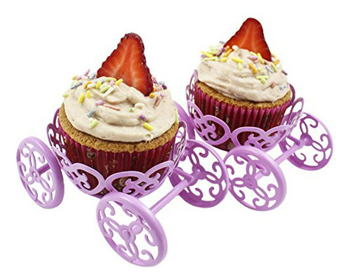 Soporte De Cupcakes Carroza Princesa - 2 Pack.