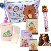 Comprar Set Portacosméticos Capibara Con Espejo Gloss Y Mascarillas Variados Tonos Capibara Capibara