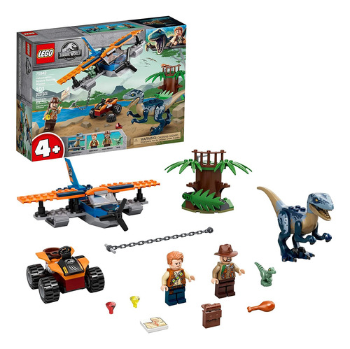 Lego Jurassic World Velocirraptor Misión De Rescate Biplano