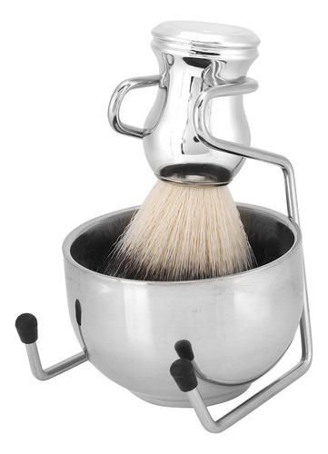 A Brocha De Afeitar De Acero Inoxidable Soap Bowl, Soporte