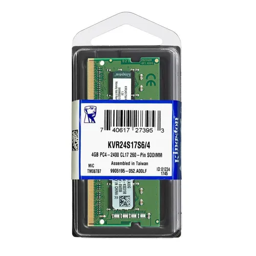 Memoria Ram Notebook Kingston 4gb Ddr4 2400mhz Sodimm