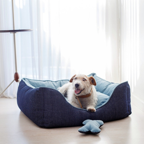 Cama Para Perro Toy 70x70 Cm Color Bordó