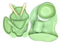 Comprar Set De Alimentación Para Bebe 9 Pieza Platos De Silicona 