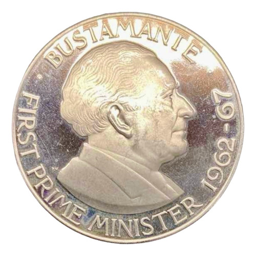 Jamaica - 1 Dolar - Año 1972 - Km #57 - Bustamante - Proof