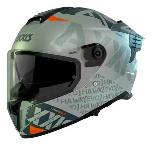 Casco Integral Axxis Hawk Spiffy C2 Gris Mate