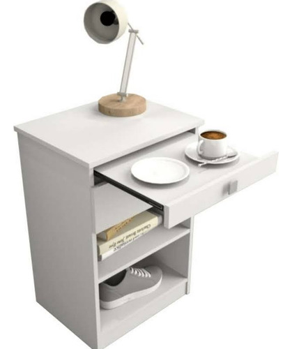 Mesa De Luz Con Desayunador Moderna Minimalista