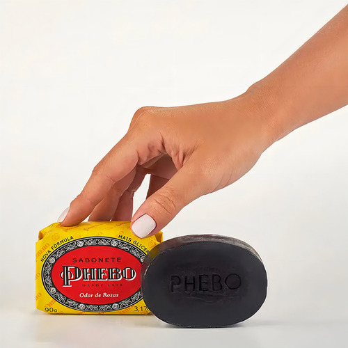 Sabonete Glicerina Phebo Granado Preto Rosas 90g - 08 Un
