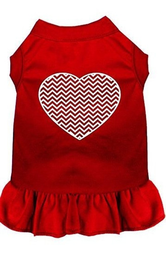 Mirage Pet Products 57-60 Xxlrd Red Chevron Corazón Impresió