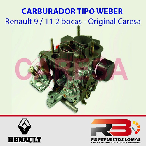 Carburador Tipo Weber Renault 9-11 Dos Bocas -todo El Pais!