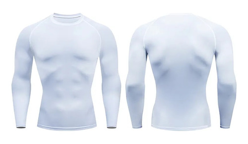 Camiseta Deportiva Ajustada De Manga Larga Para Correr Para