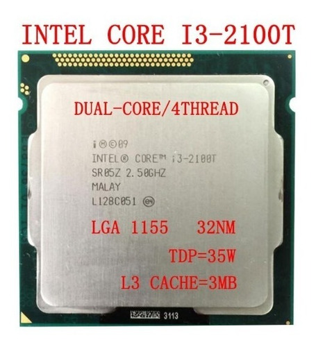 Procesador Intel Core I3-2100t Funciona Con Board H61 Lg1155