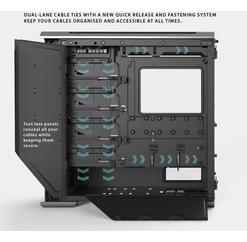 Imagen 8 de 10 de Gabinete Phanteks Enthoo Evolv X Vidrio Leds Rgb Digitales