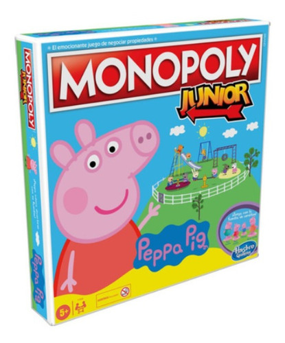Imagen 1 de 9 de Juego de mesa Monopoly Junior Peppa Pig Hasbro F1656