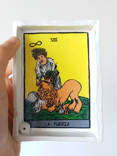 Cartas Del Tarot En Cenicero/portasahumerio-a Mano