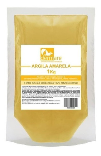 Argila Amarela 1kg - Dermare 