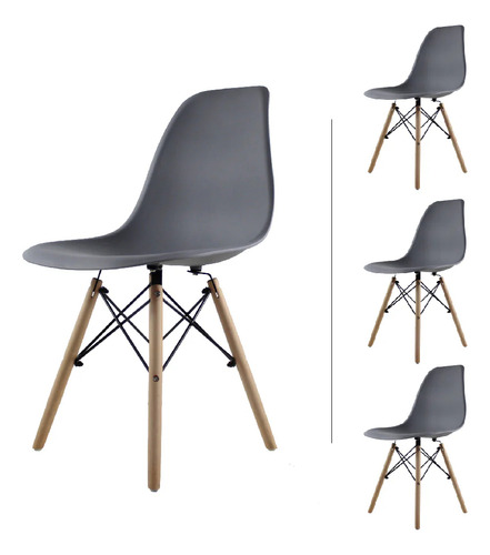 Set De 4 Sillas Modernas Modelo Eames