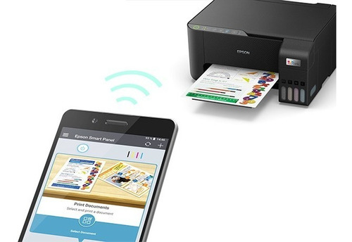 Impressora Multifuncional 3 Em 1 Ecotank L3250 Preta Epson Cor Preto Bivolt