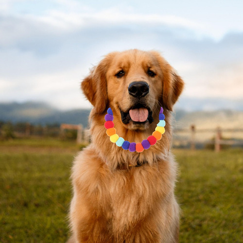 Logofun Collar De Perro Con Pompón, Bola De Felpa, Collar De