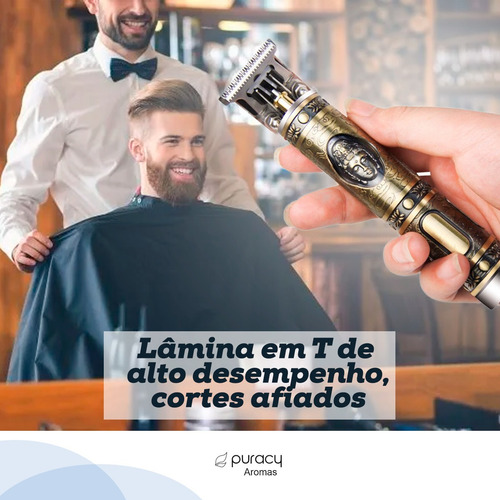 Maquina De Acabamento Trimmer Para Cabelo Barba Corpo Buda
