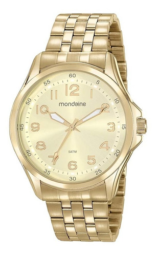 Relógio Mondaine Masculino Dourado Original 99419gpmvde5