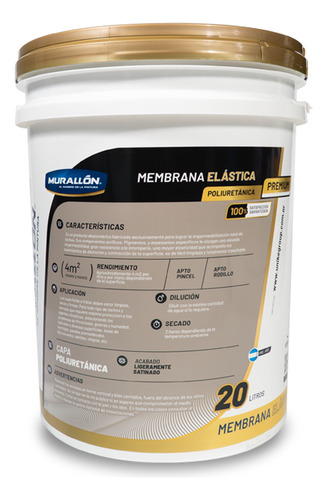Membrana Liquida Profesional Techo 20 Lt Teja Murallon