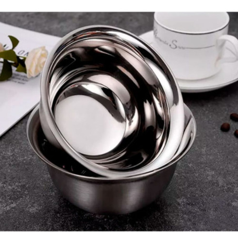 Conjunto 4 Tigelas Saladeiras Bowl Bacias Multiuso Em Inox