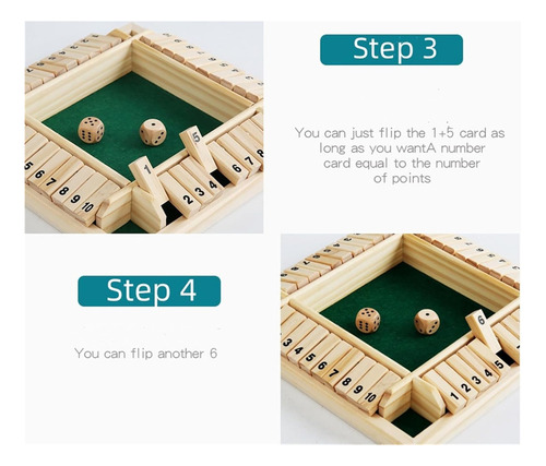 Juego Emboadlie Funny Family Games: Shut The Box Board Shut