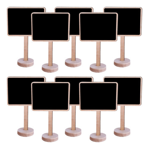 Pack Of 10 Mini Chalkboard Boards With Stands, Men's .