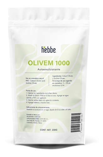 Olivem 1000, 250 G Autoemulsificante Cosmético Cosmos