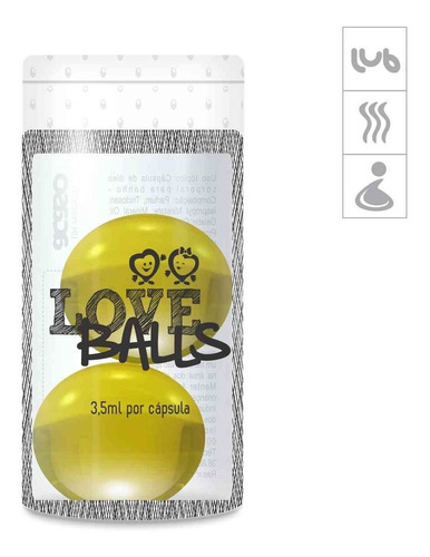 Bolinha Aromatizada Love Balls 2un - Amarelo