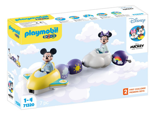 Juego Playmobil 1.2.3 Disney Mickey Y Minnie Tren Nube 1
