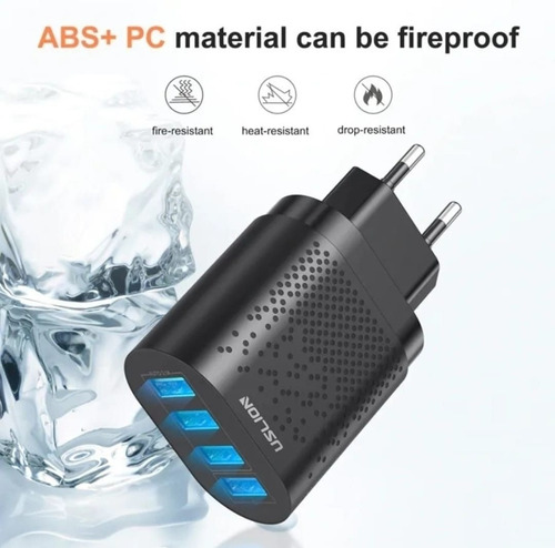 Imagen 8 de 10 de Cargador Múltiple Uslion Quick Charge 3.0 48w De 4 Puertos