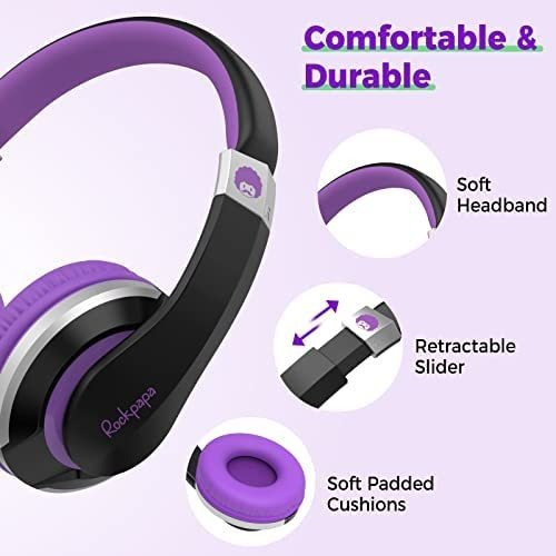 Rockpapa I20 Auriculares Plegables Para Niños Con Micrófono