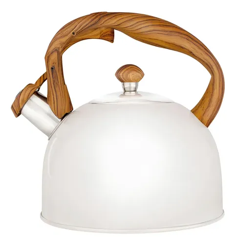 Chaleira Mor 2.5 Litros de Aço Inox Com Apito e Cabo Wood