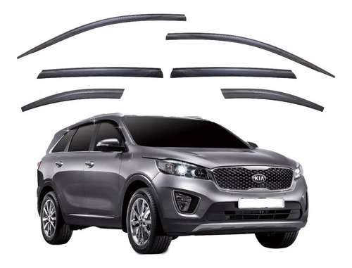 Aletas Bota Agua Negra Kia Sorento 2015-2020 6 Piezas 