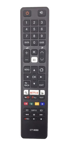 Control Remoto Para Pantalla Toshiba Ct-8069 Netflix Youtube