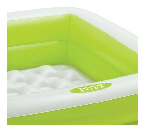 Imagen 2 de 3 de Pileta inflable cuadrada Intex 57100 de 85cm x 85cm x 23cm 57L verde y blanca