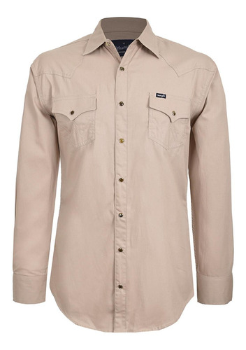 Camisa Vaquera Wrangler Hombre Manga Larga N02