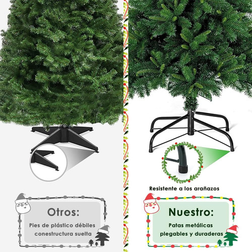 Árbol De Navidad Pino Artificial 180cm Con 700 Puntas