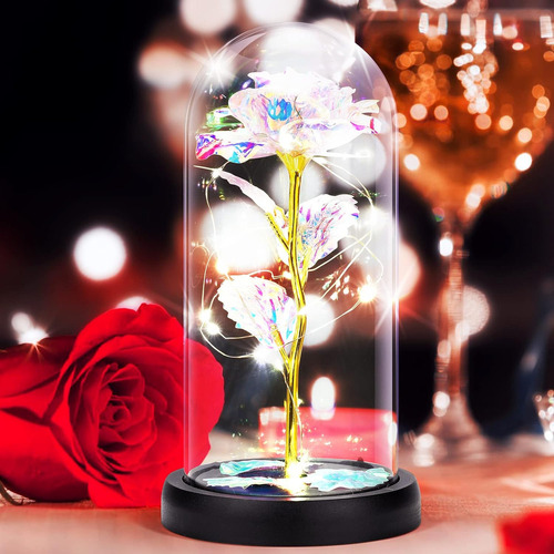 Rosas Que No Se Marchitan, Regalo De San Valentín Con Luces