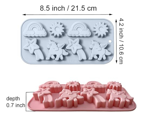 Moldes De Silicona Con Forma De Unicornio Alado Para Hornear