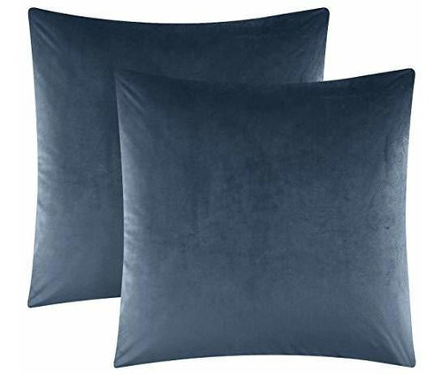 Funda Almohada Velvet Euro, 2 Pack, Suave Cozy, Verde.