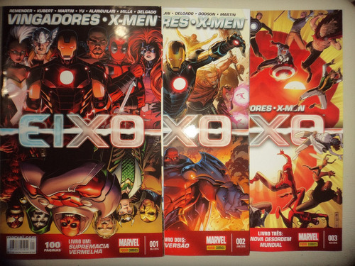 Vingadores X Men Eixo 1 2 3 Completa Panini 2015 Excelentes